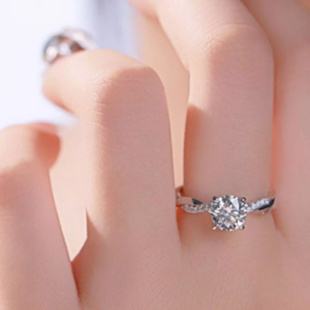 1 Carat Moissanite 925 Sterling Silver Ring, image 6