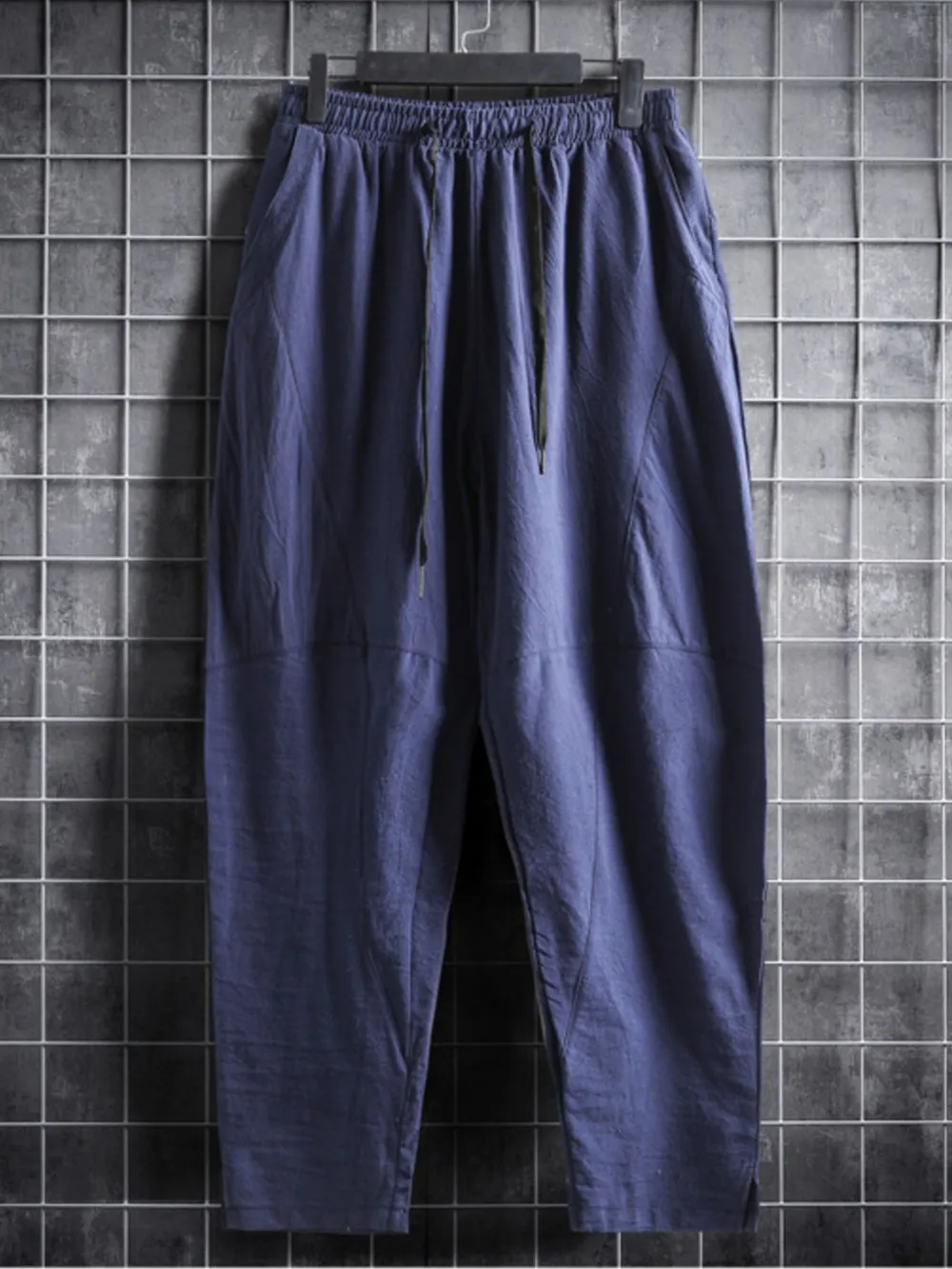 Men's Plus Size Drawstring Wide Leg Pants, image 3