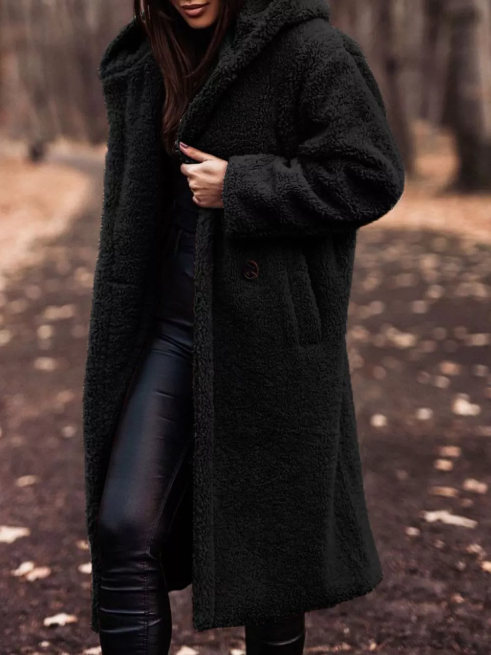 Teddy Bear Hooded Longline Outerwear, image 22