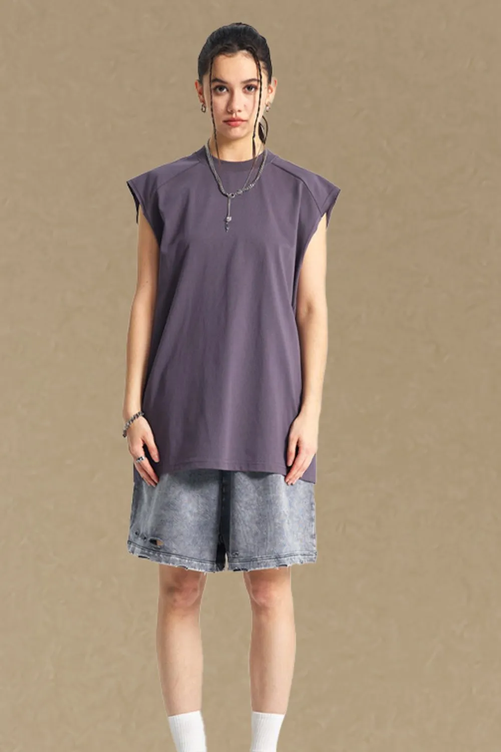 Men's Solid Color Round Neck Tank, image 7