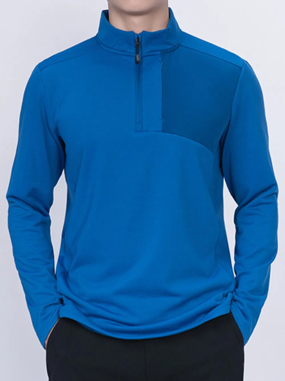 Men's Plus Size Quarter Zip Long Sleeve Top, image 5
