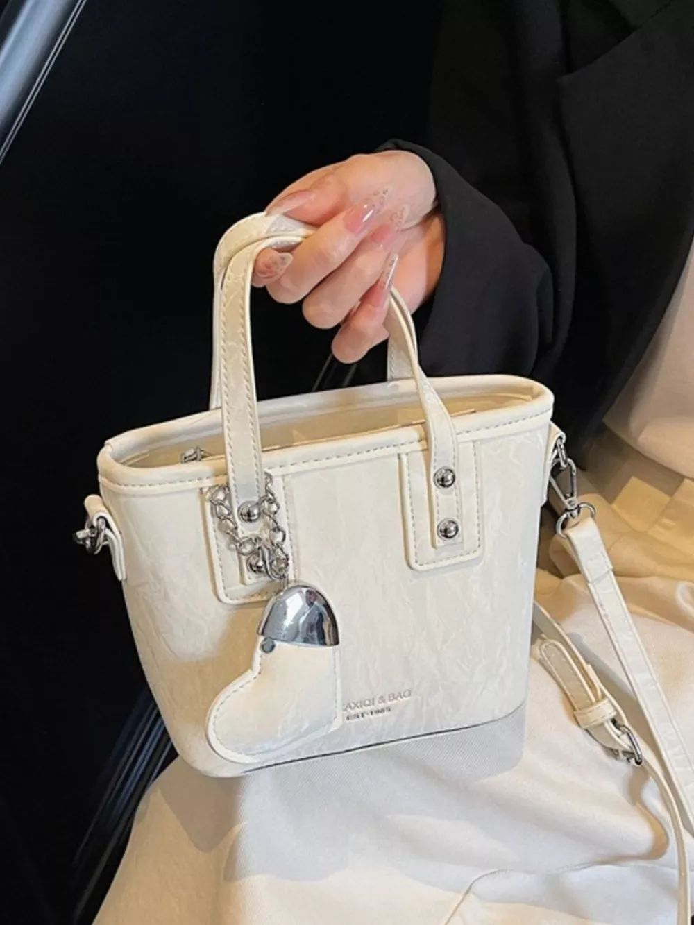Heart Charm Crossbody Bag, image 3