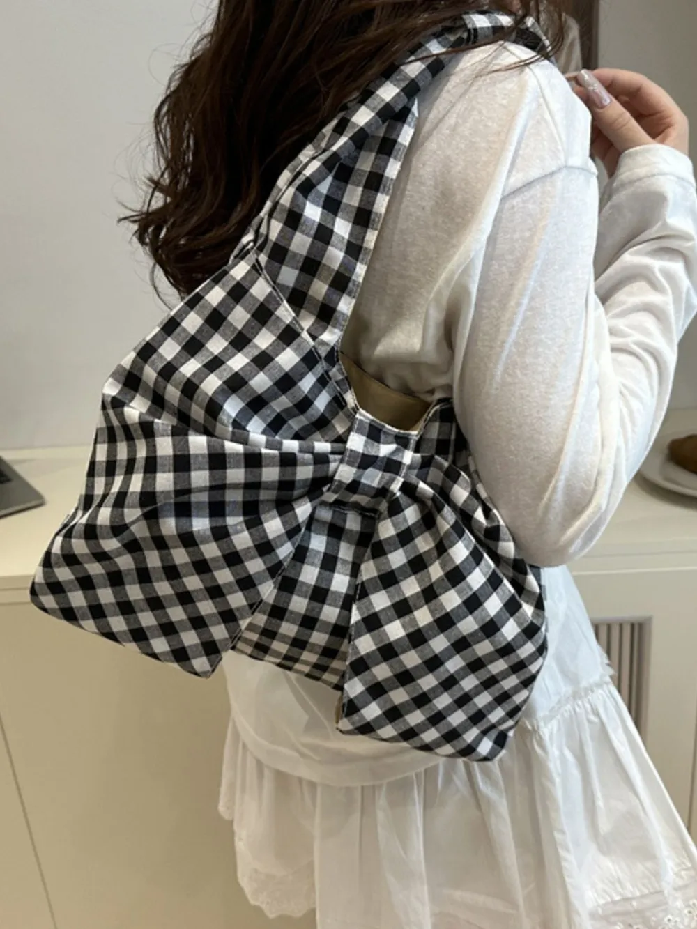 Ruched Bow Shoulder Bag, image 9