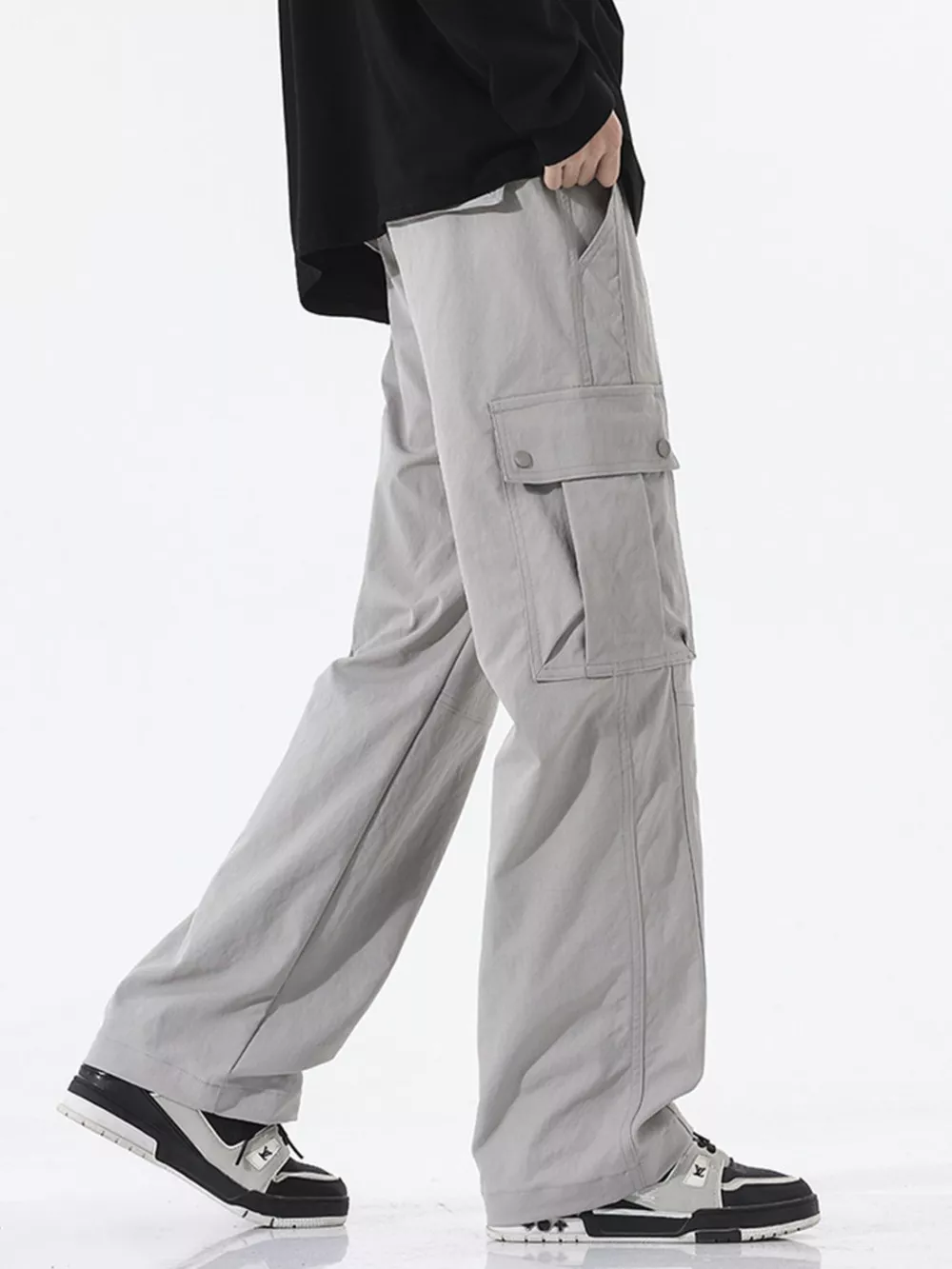 Men's Full Size Loose Fit Cargo Pants Plus Size, image 5
