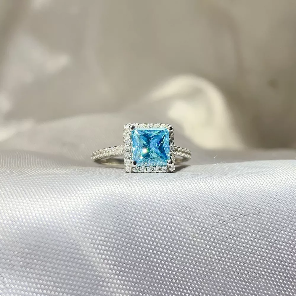 2 Carat 925 Sterling Silver Moissanite Ring