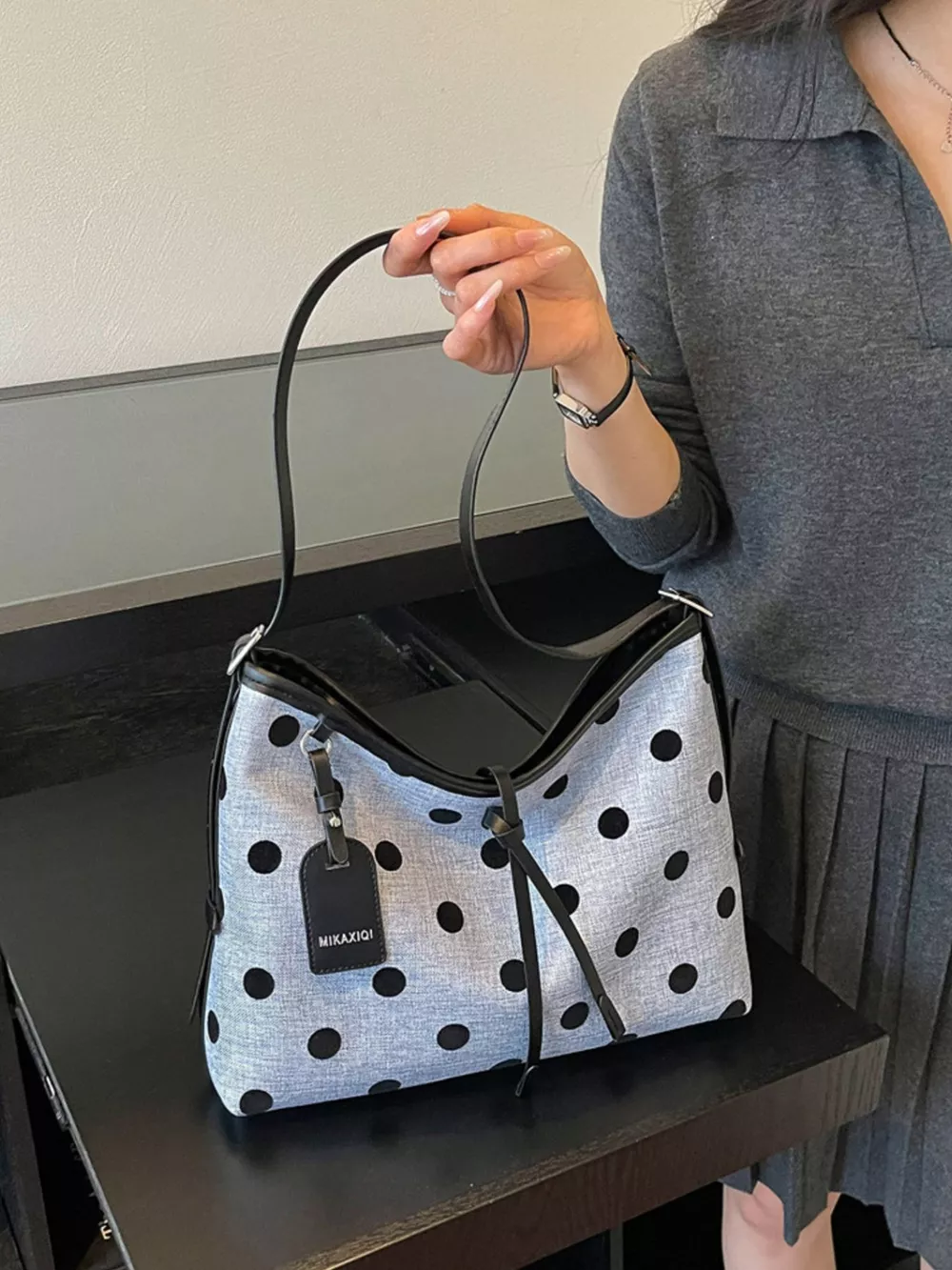 Polka Dot Shoulder Bag