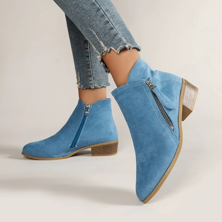 Point Toe Block Heels Boots, image 5