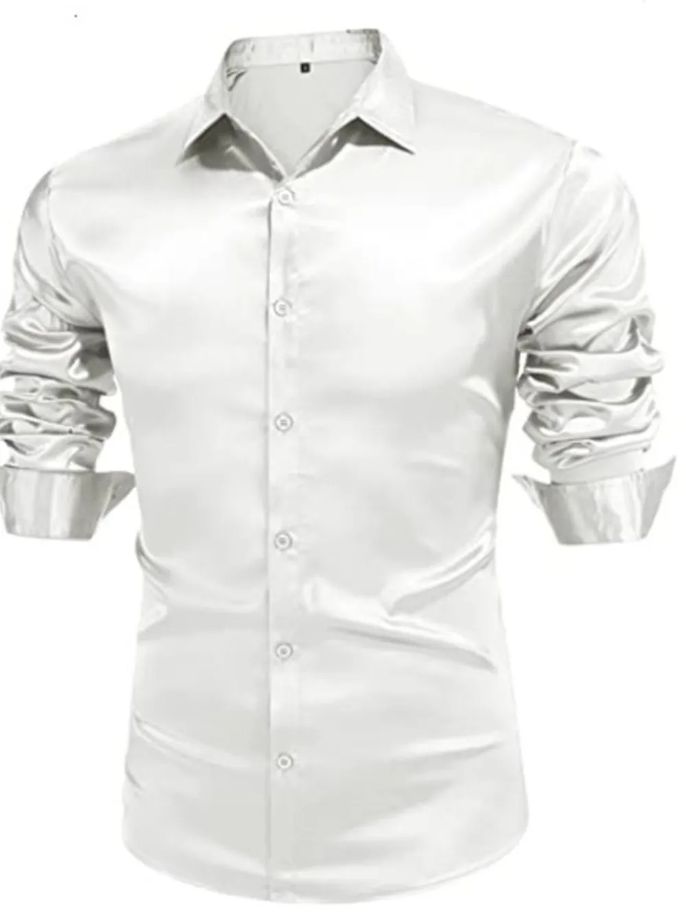 Men's Full Size Button Up Long Sleeve Shirt Plus Size, image 5