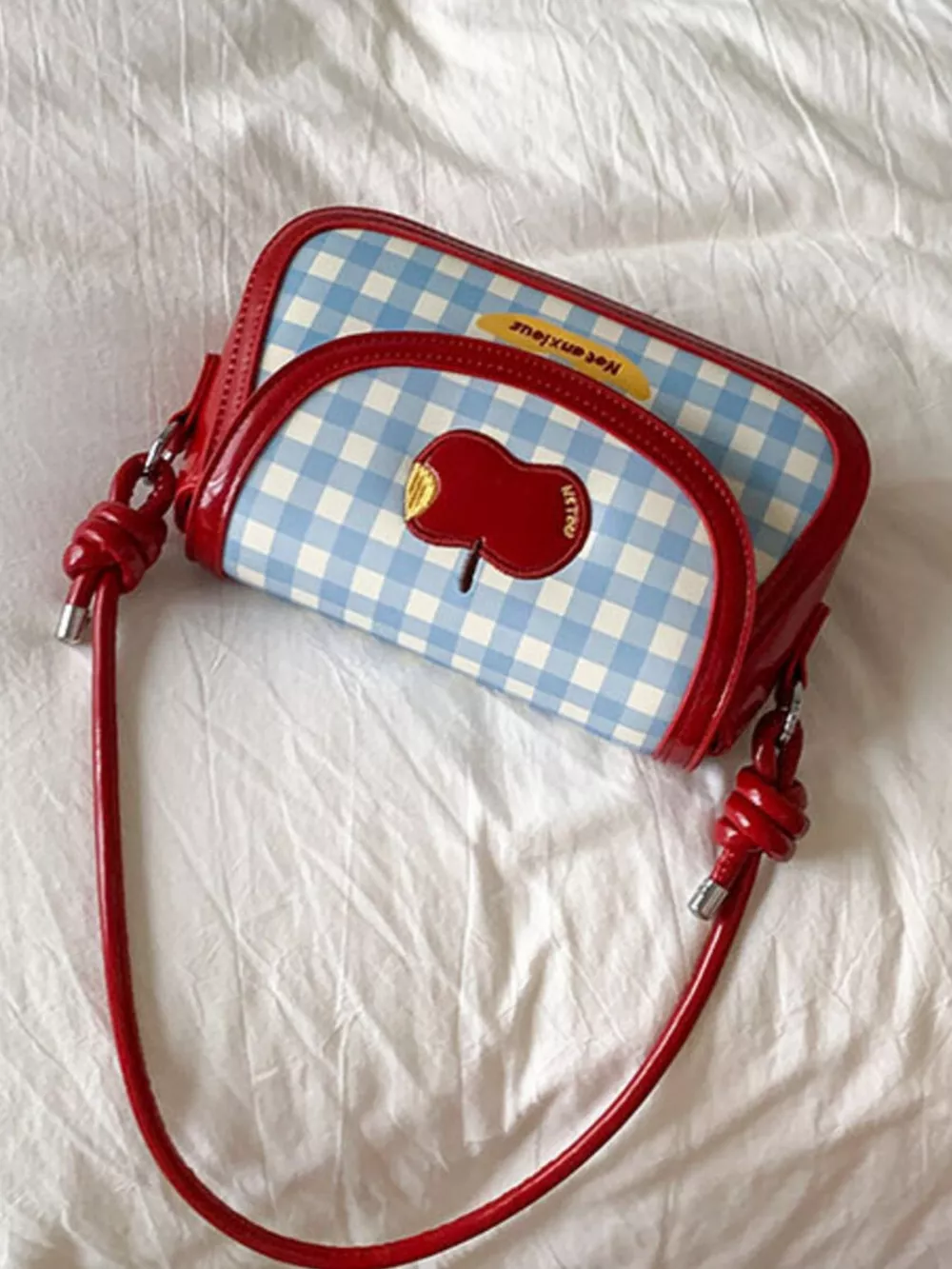 Apple Gingham Shoulder Bag, image 10