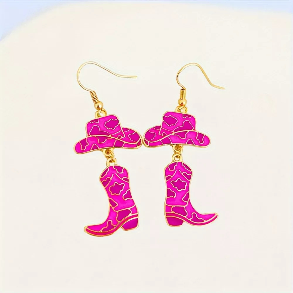 Cowboy Hat and Boot Dangle Earrings, image 3