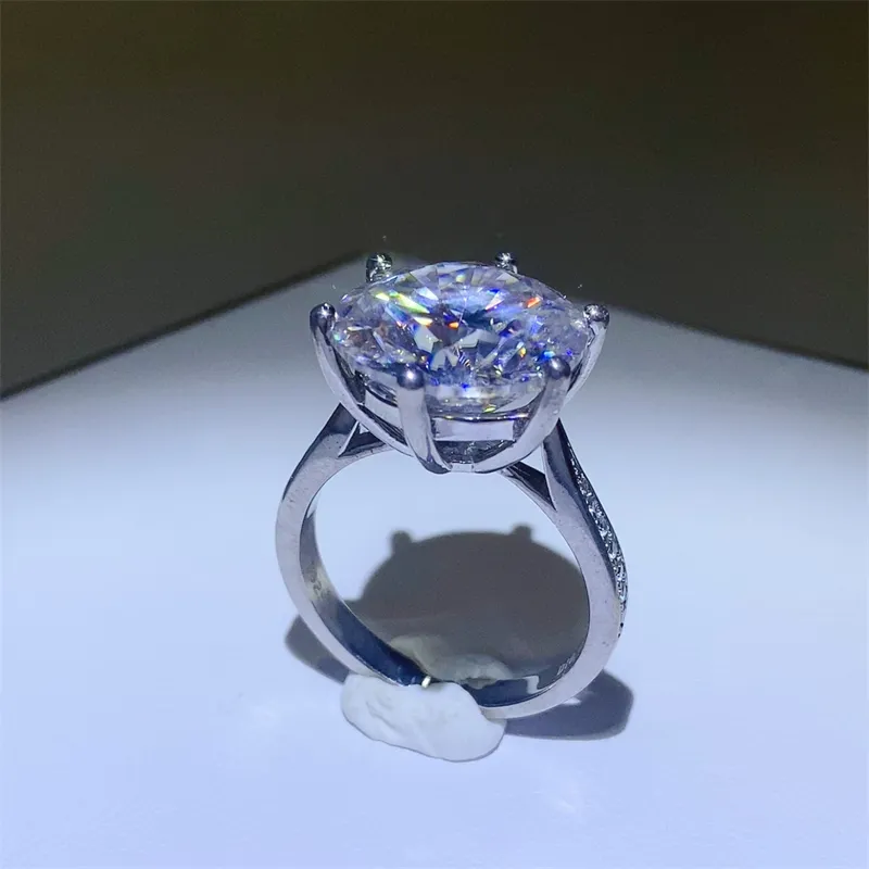 10 Carat Moissanite 925 Sterling Silver Ring, image 4