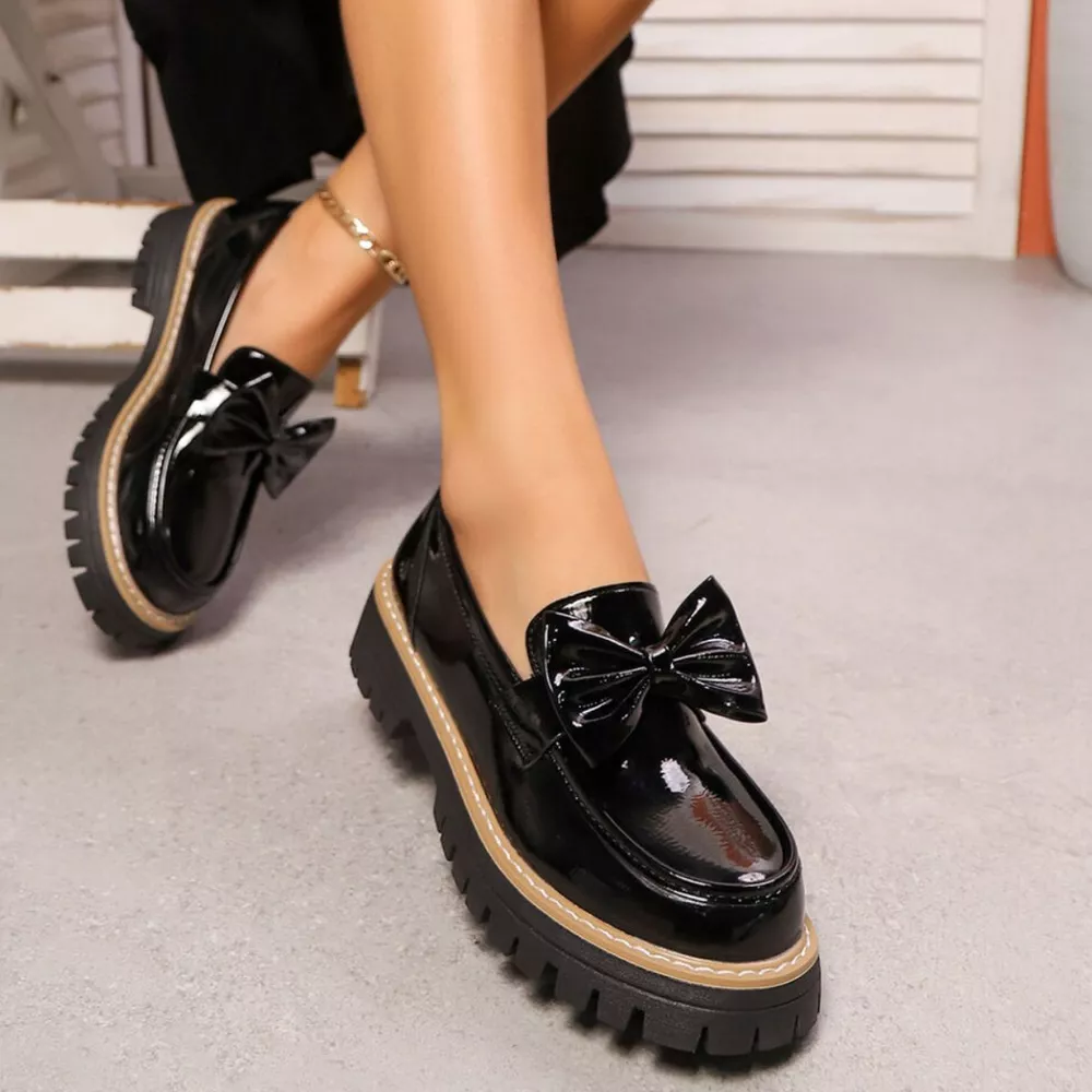Bow Decor Chunky Loafers, image 3