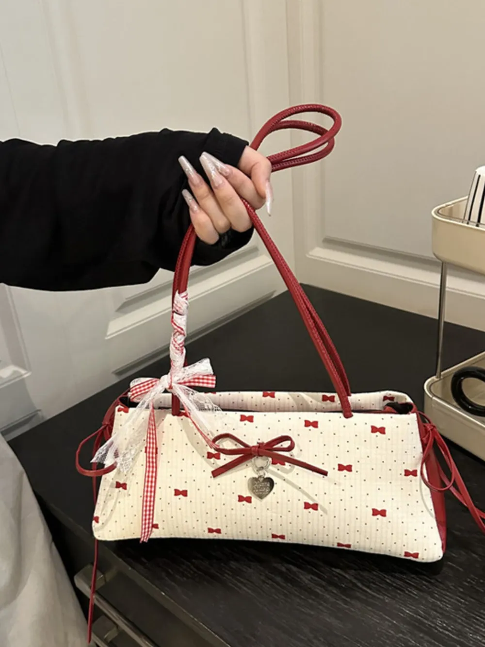 Bow Print Shoulder Bag, image 2