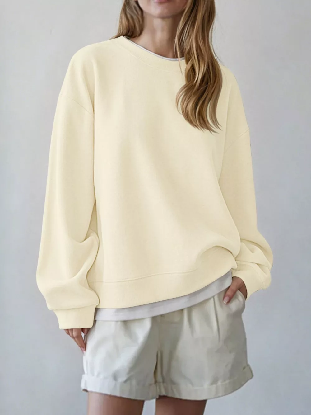 Oversized Crew Neck Sweatshirt, image 14