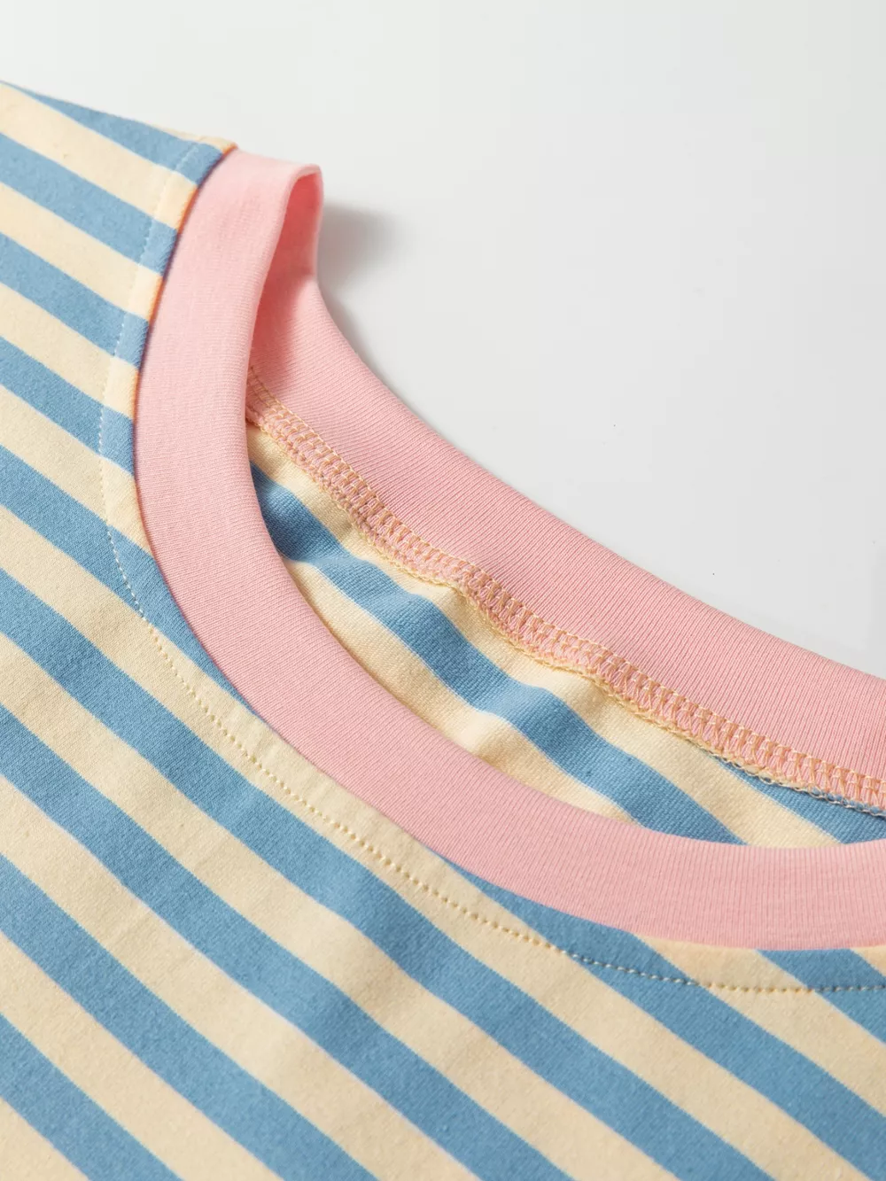 Striped Round Neck Casual T-Shirt, image 7