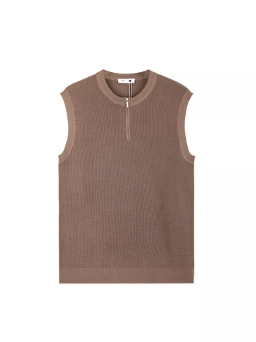 Men's Plus Size Knitted Zip-Up Tank, image 9