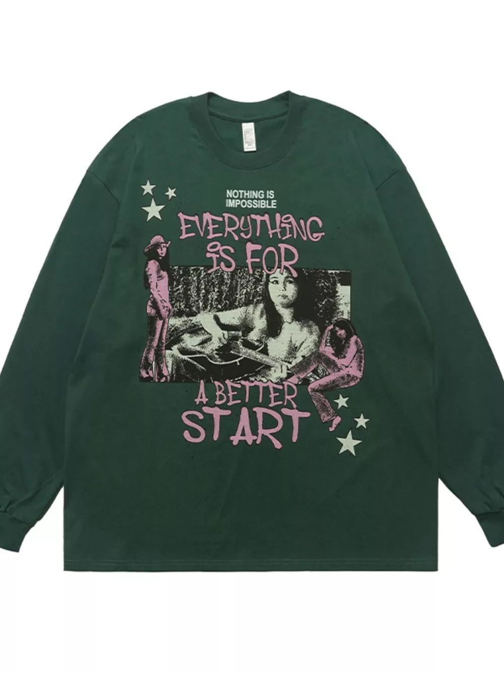 Men's Graphic Round Neck Long Sleeve T-Shirt, image 8