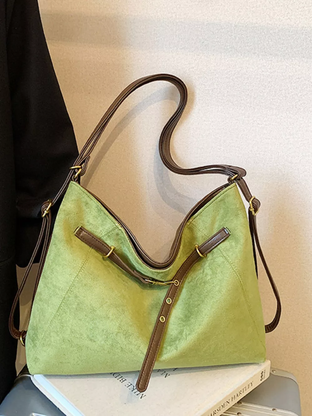 Vintage Suede Tote Bag, image 7