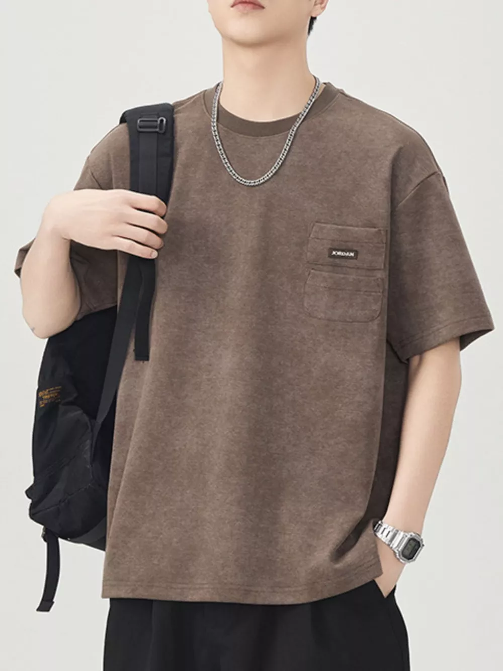 Men's Round Neck Short Sleeve T-Shirt, image 3