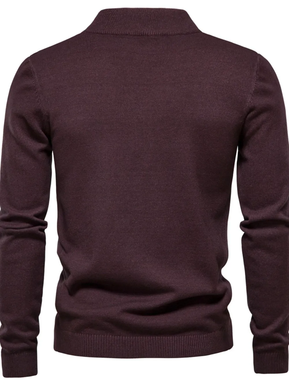 Men's Mock Neck Long Sleeve Sweater, image 3