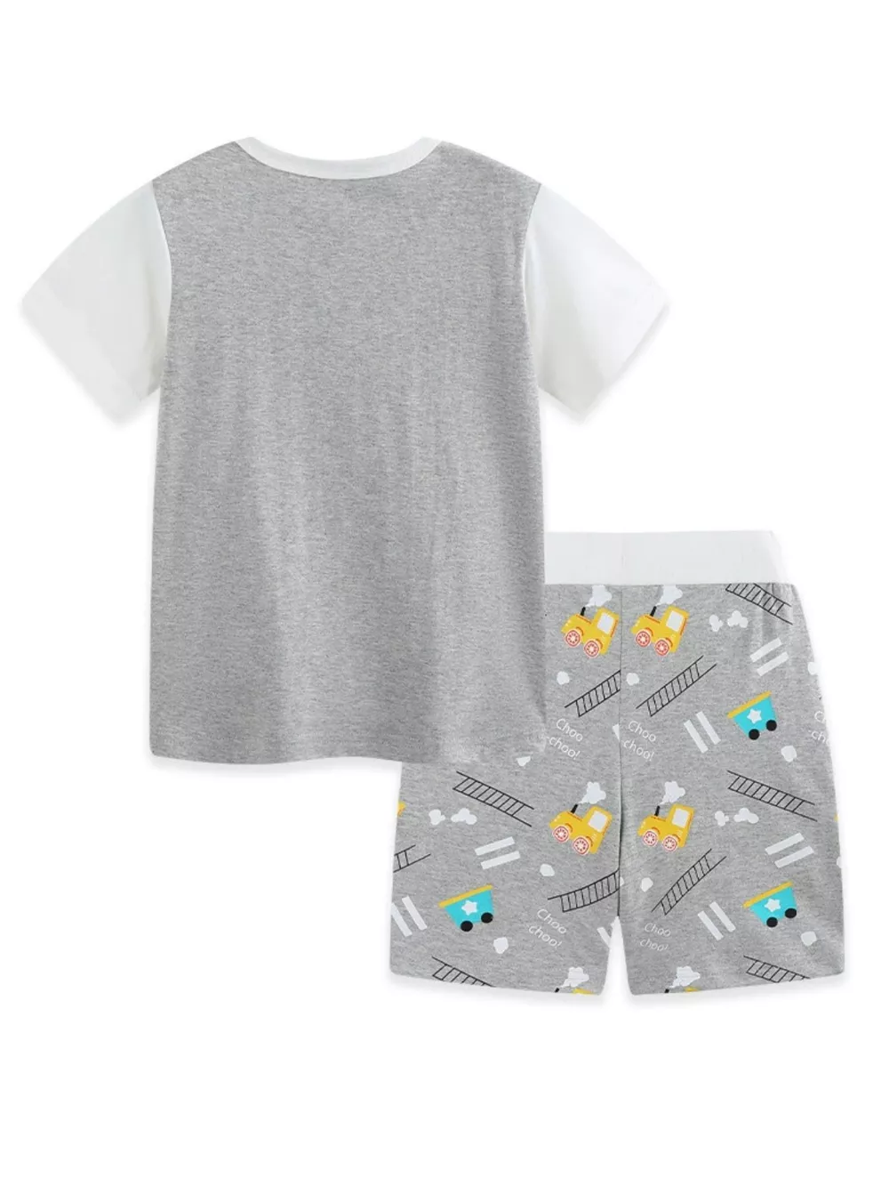 Children's Train Print Short Sleeve Tee and Shorts Set, image 5