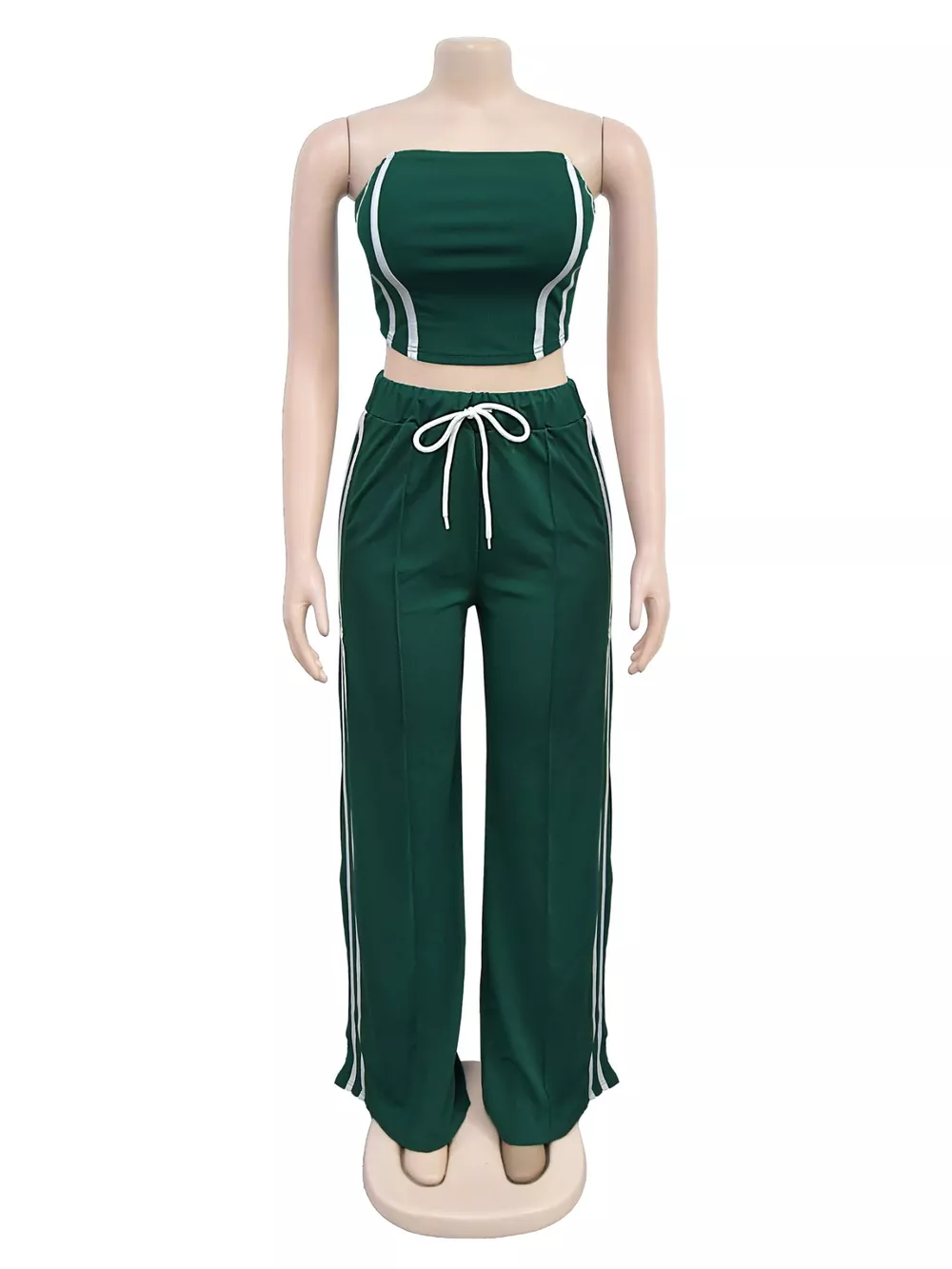 Sleeveless Tube Top and Wide Leg Pants Set, image 13