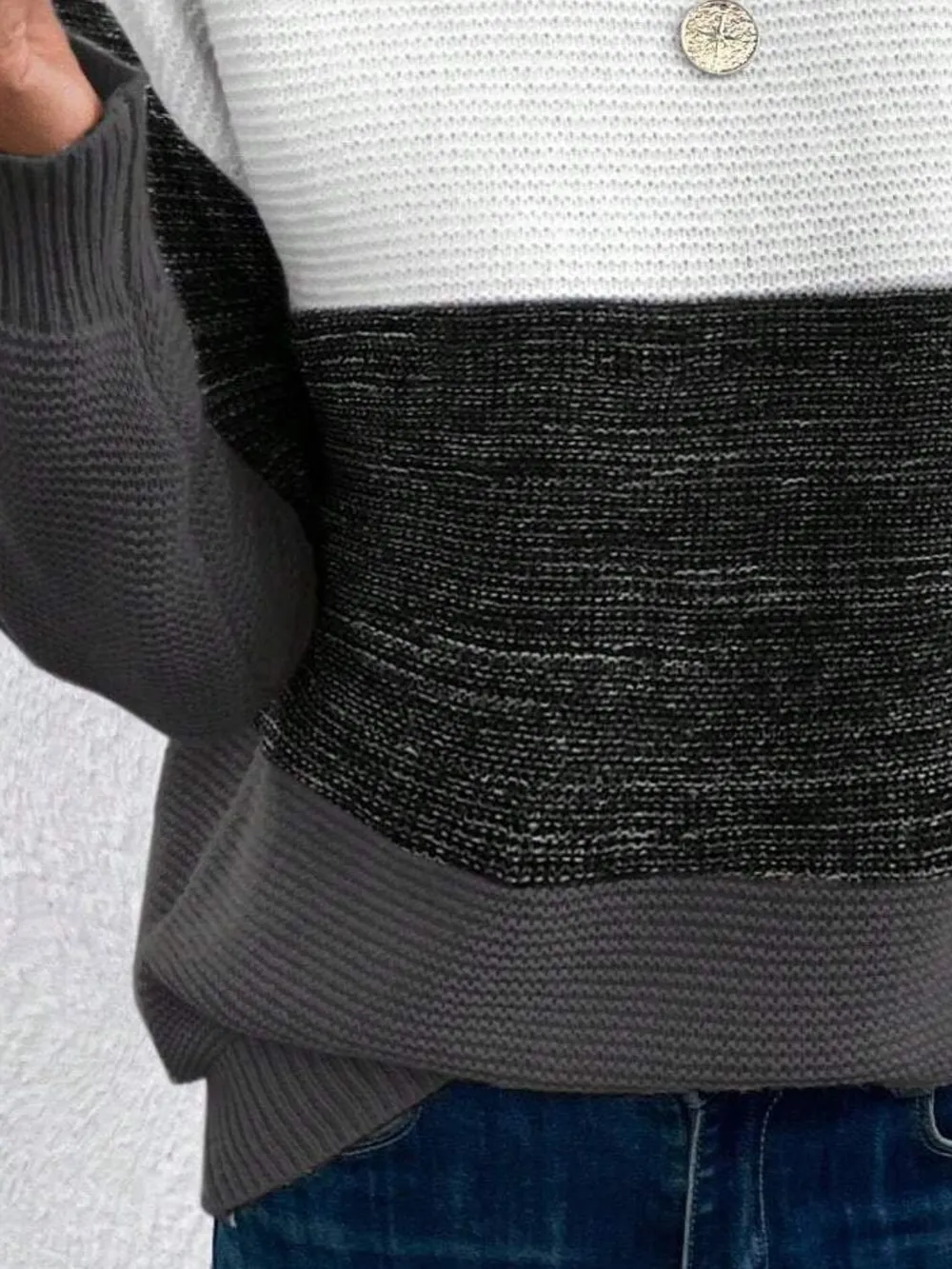 Color Block Boat Neck Sweater, image 30