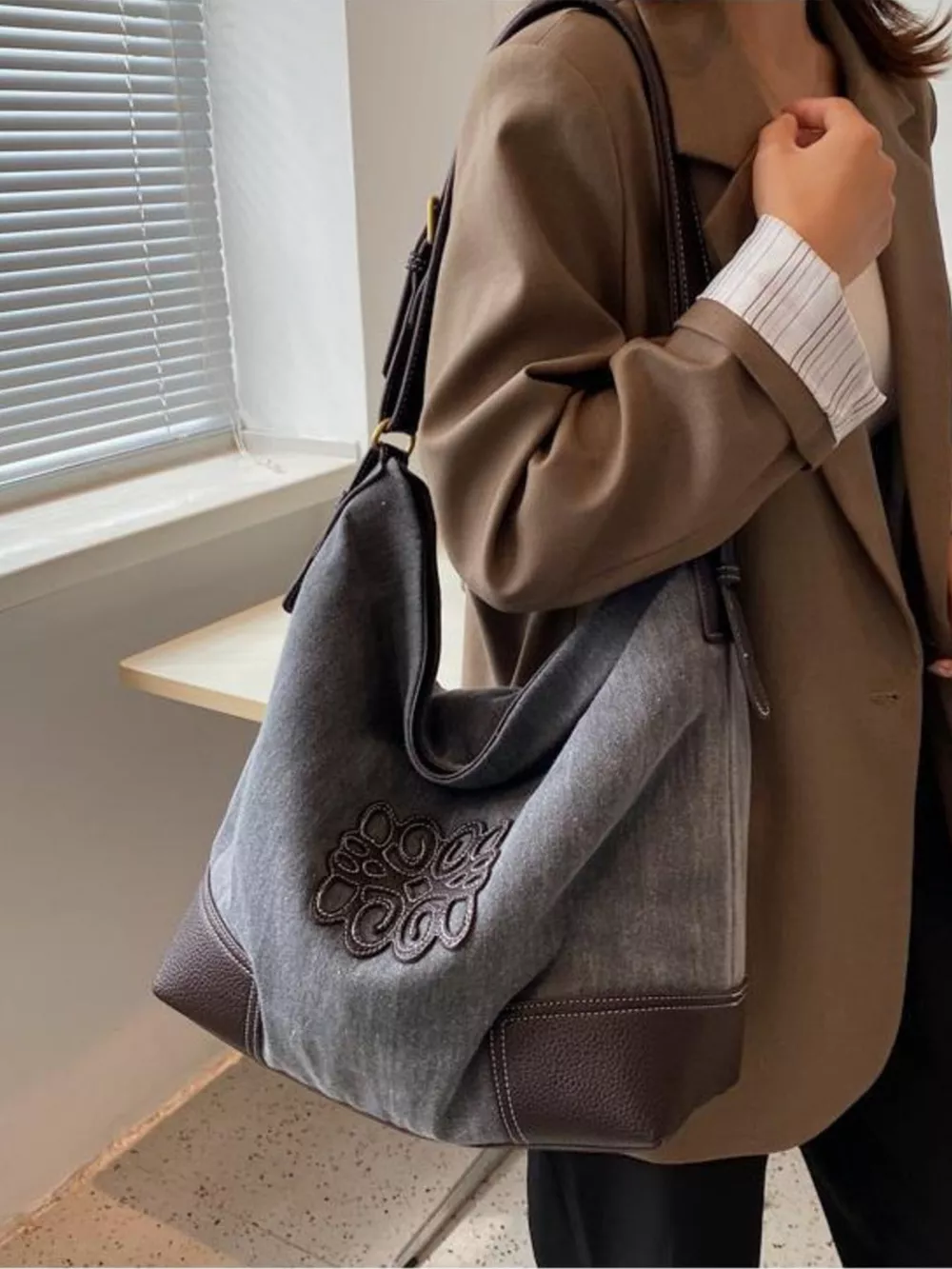 Embroidered Canvas Tote Bag, image 20