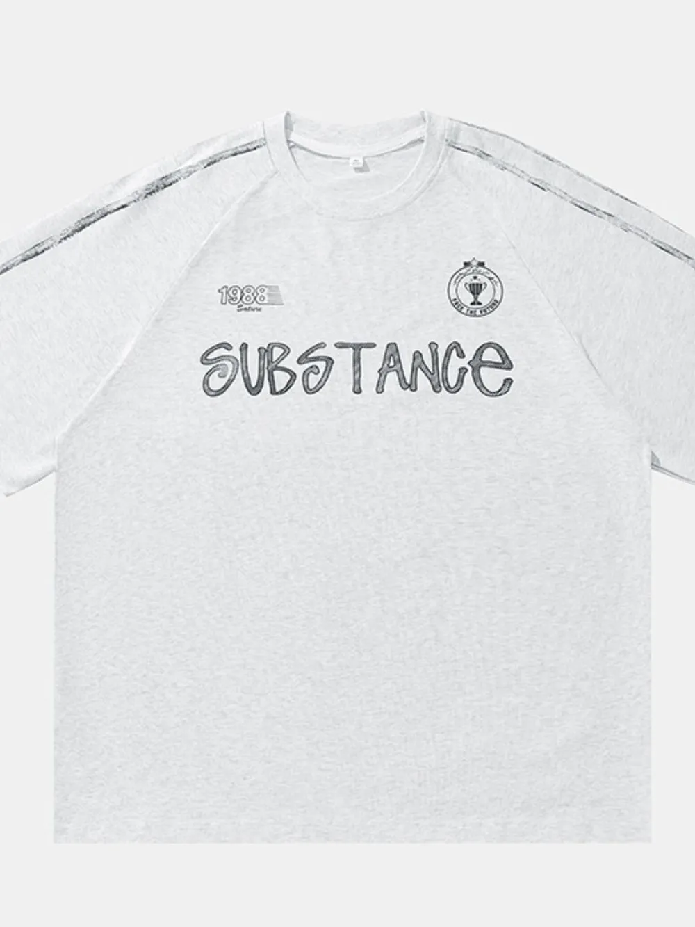 Men's Letter Round Neck Half Sleeve T-Shirt, image 5