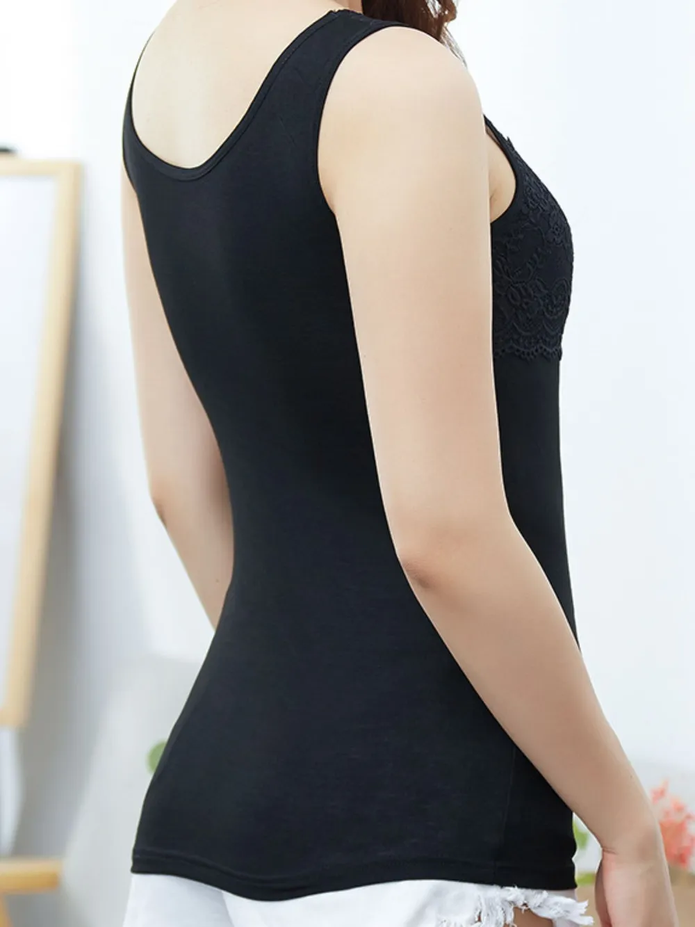 Lace Detail Square Neck Tank, image 14