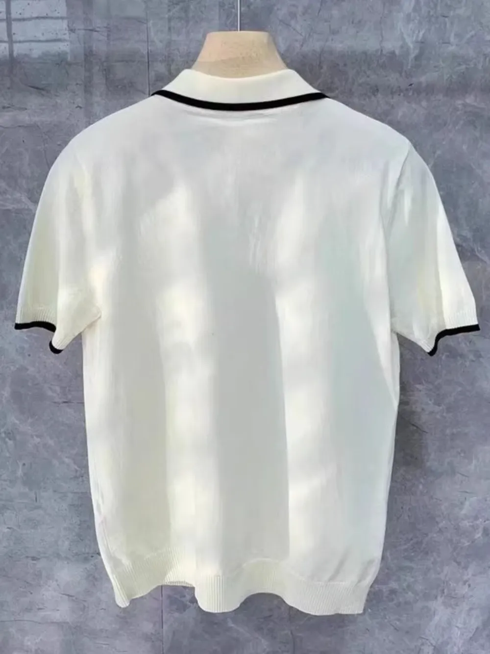 Men's Full Size Contrast Trim Short Sleeve Knit Polo Plus Size, image 6