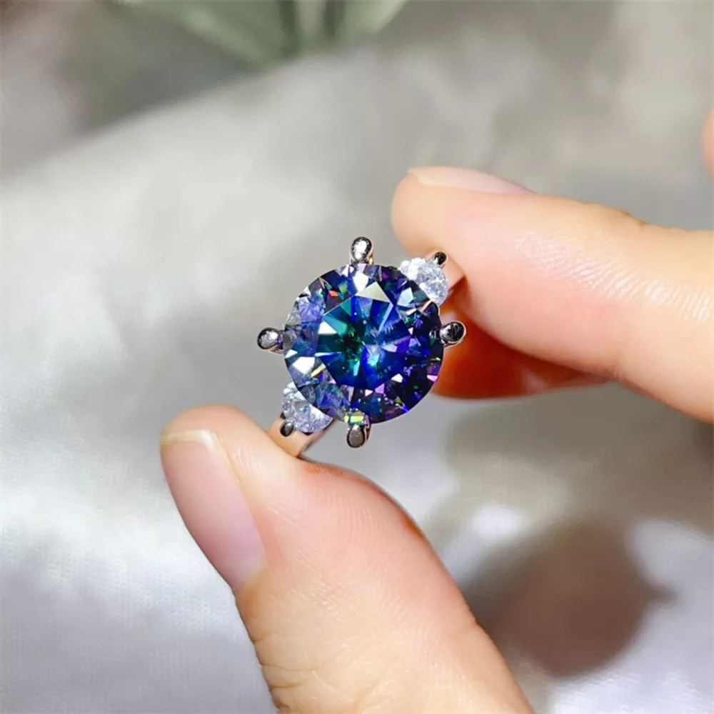 5 Carat Moissanite 925 Sterling Silver Ring, image 3
