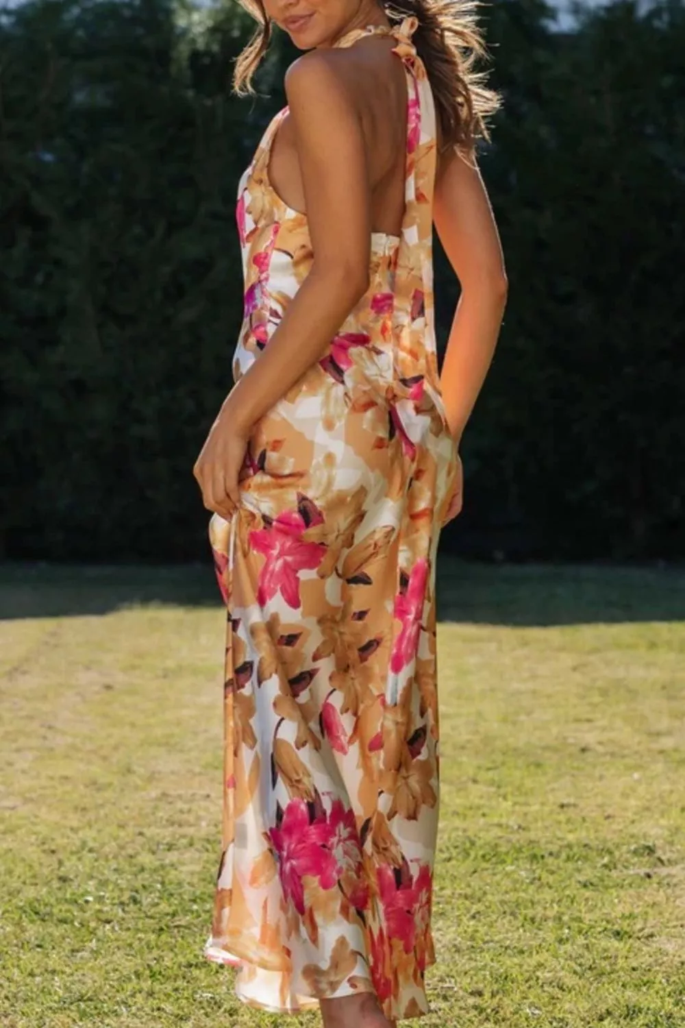 Floral Print Halter Neck Maxi Dress, image 18
