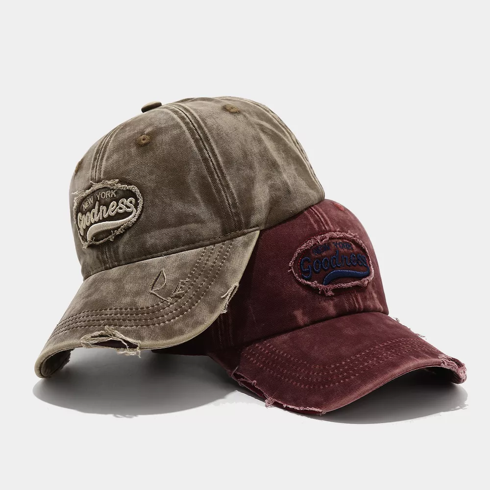 Distressed Washed Cotton Baseball Cap, image 2