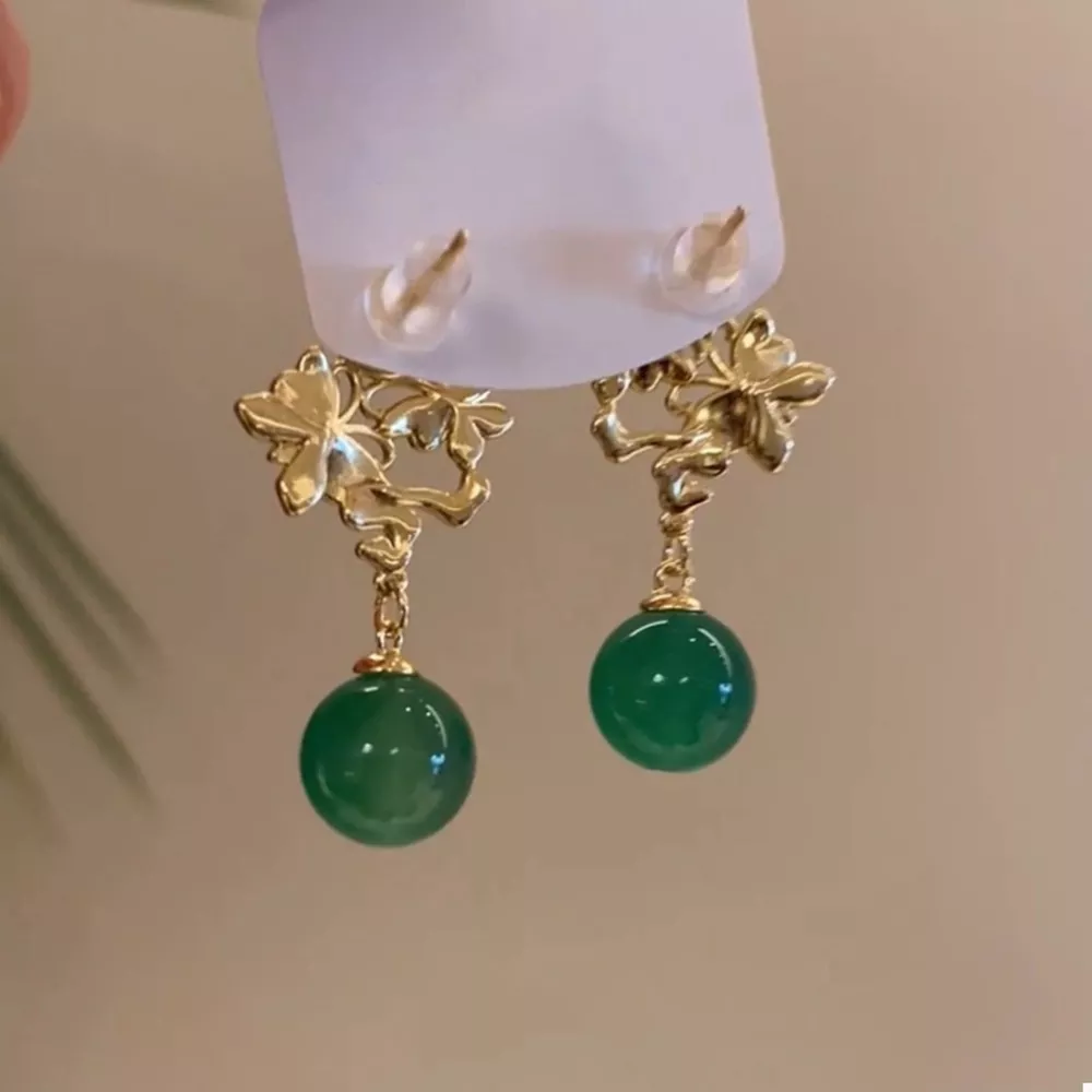 Butterfly Pearl Drop Earrings, image 2