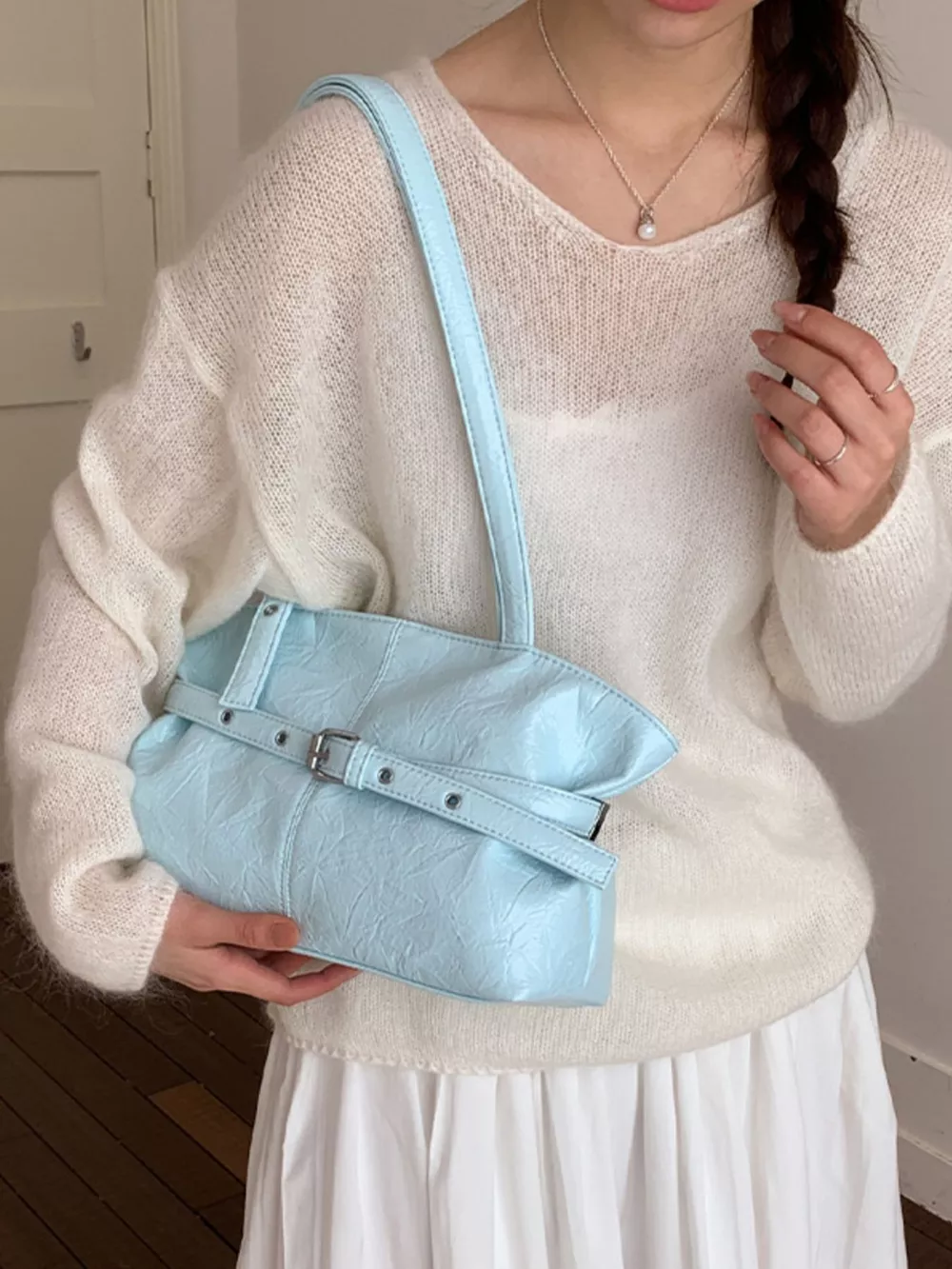Buckle Detail Shoulder Bag, image 2