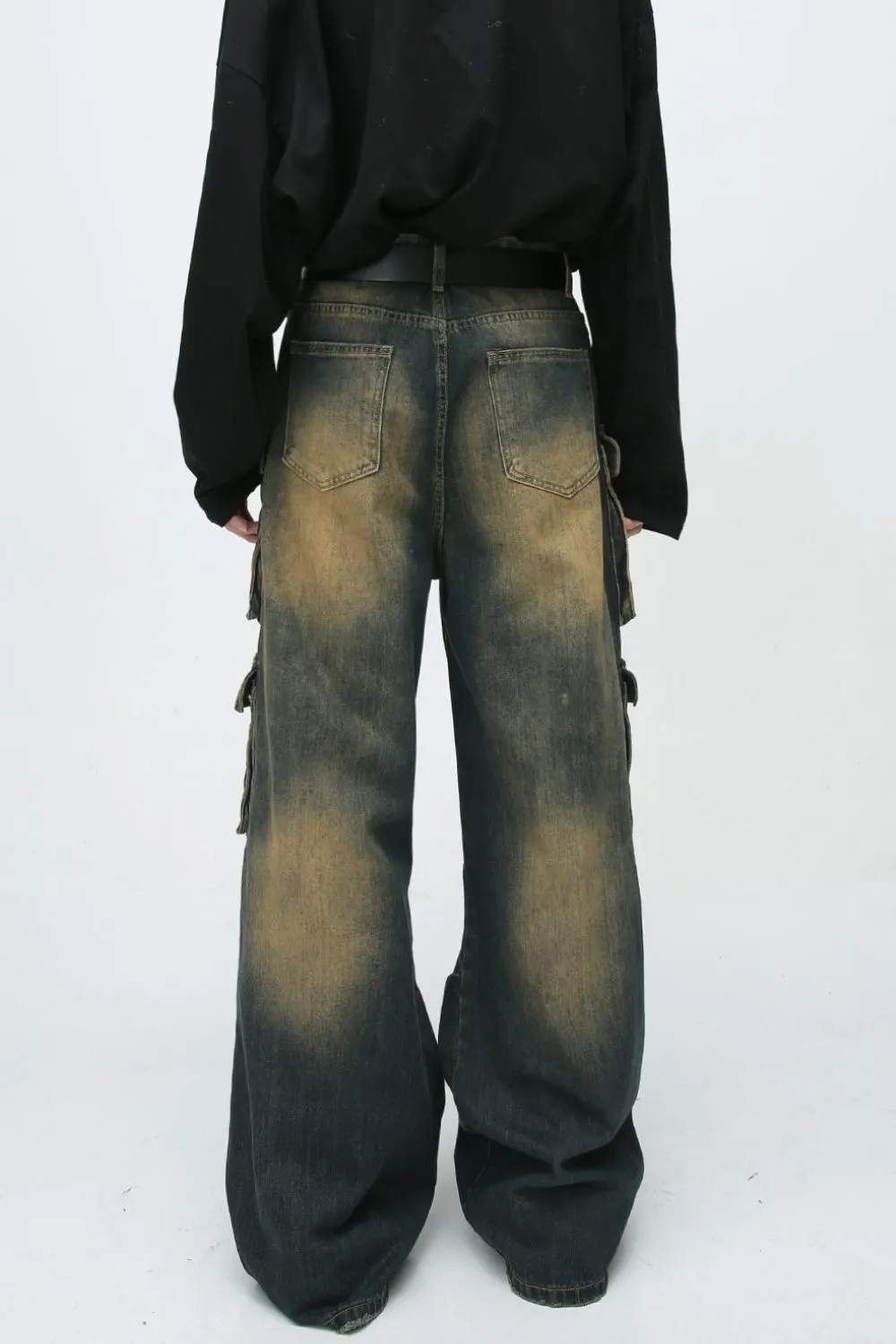 High Waist Jeans with Cargo Pockets, image 5