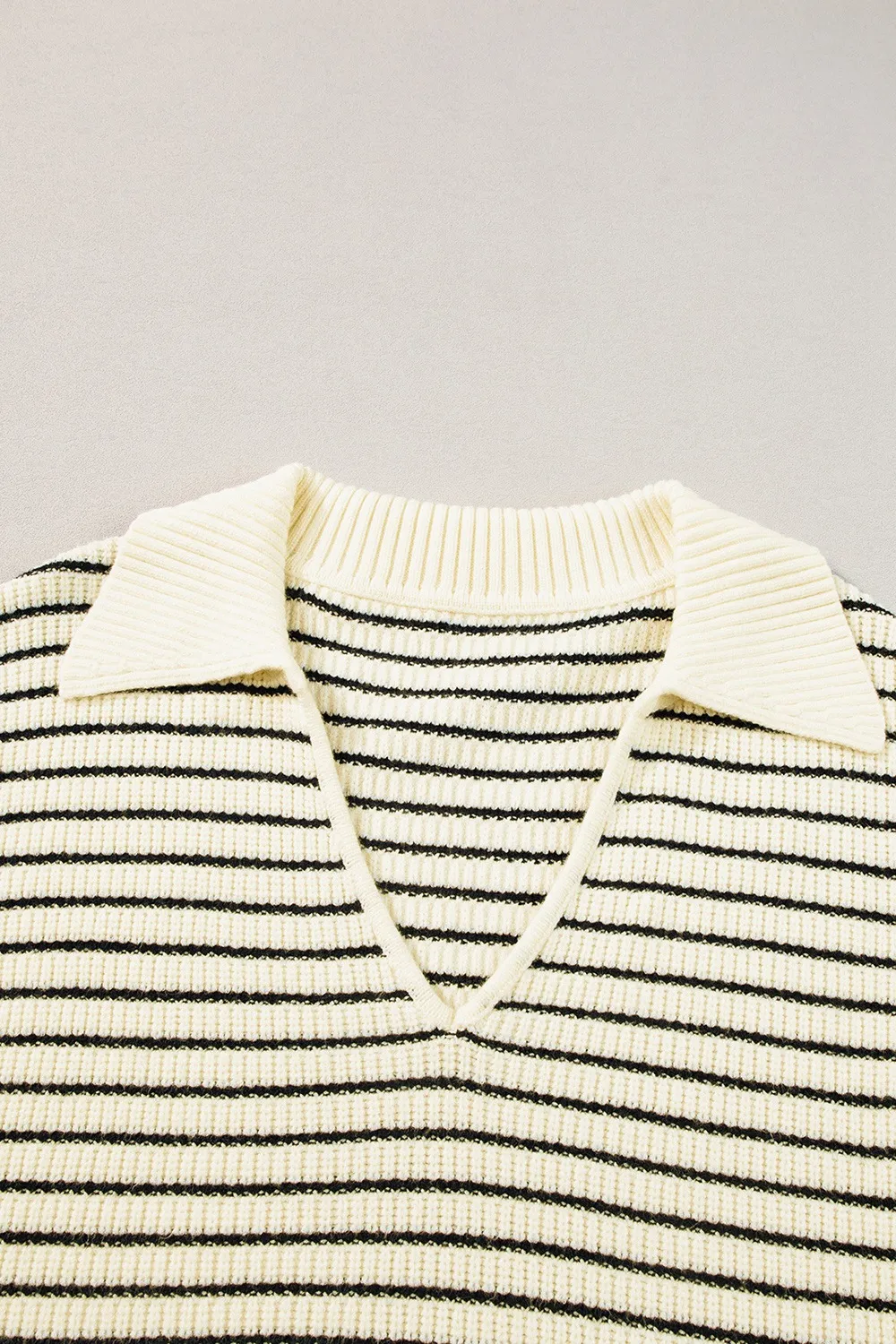 Stripe Turn-Down Johnny Collar Sweater Vest, image 11