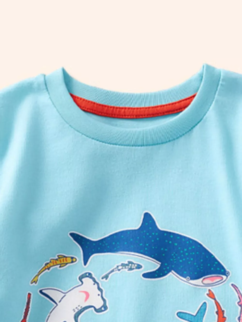 Children's Animal Print Crew Neck Short Sleeve T-Shirt, image 7