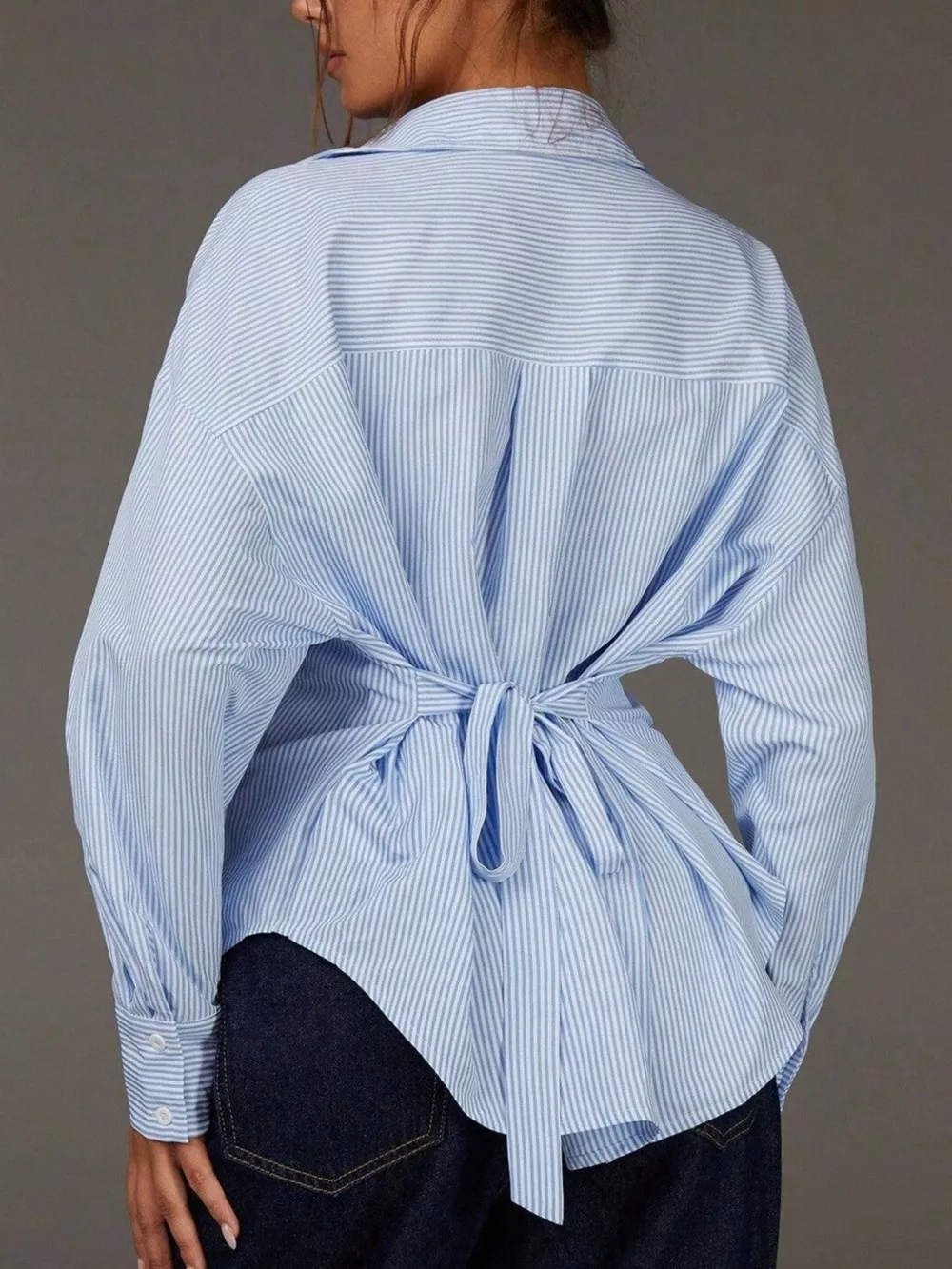 Casual Striped Button-Down Shirt, image 2