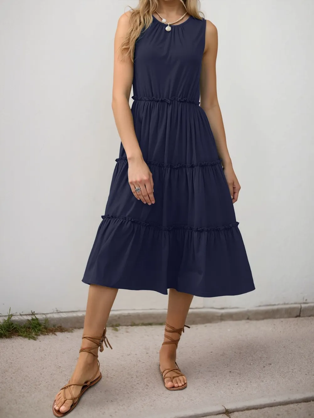 Frill Tiered Midi Dress, image 20