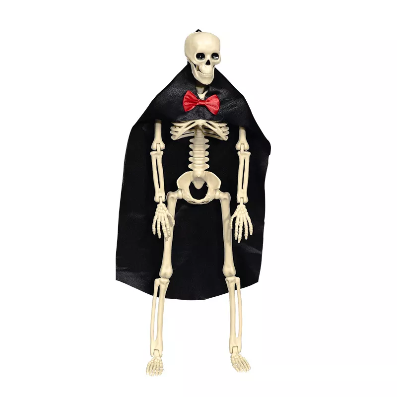 Halloween Posable Skeleton Couple with Wedding Veil and Cape, image 8