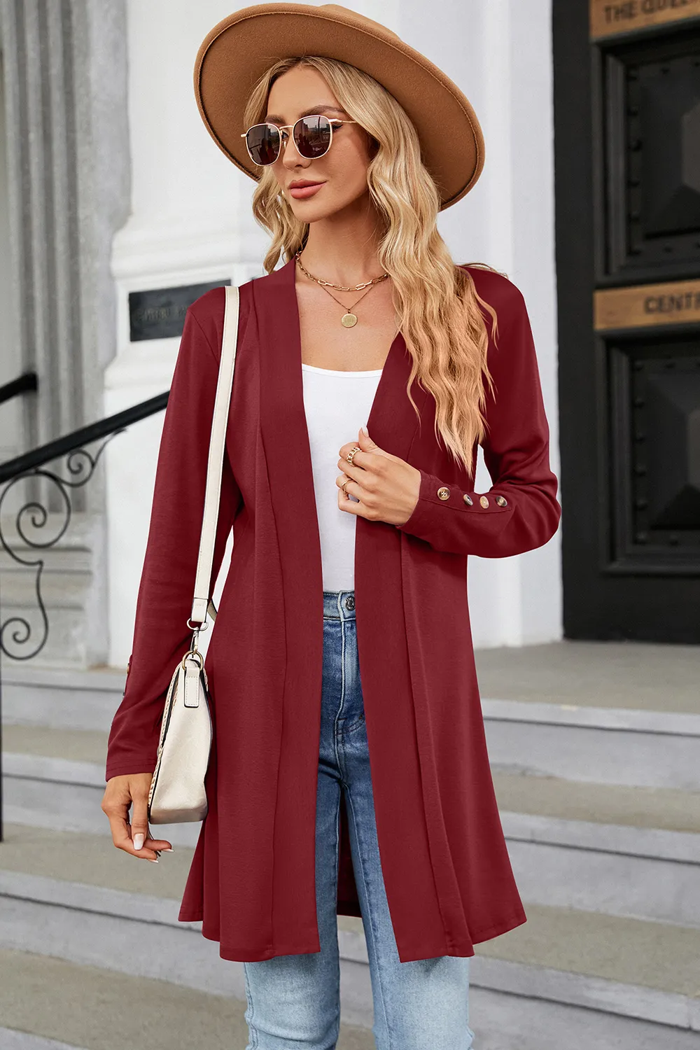 Open Front Long Sleeve Cardigan, image 6