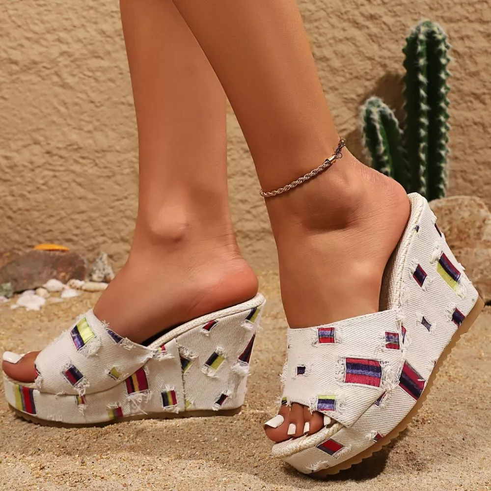 Open Toe Wedge Sandals, image 7