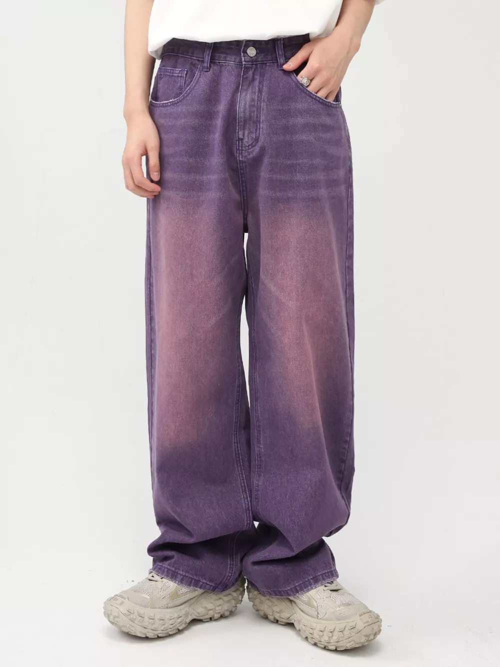 Men's Gradient Wide-Leg Jeans, image 2