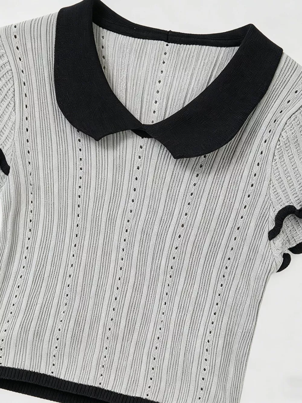 Peter Pan Collar Short Sleeve T-Shirt, image 5