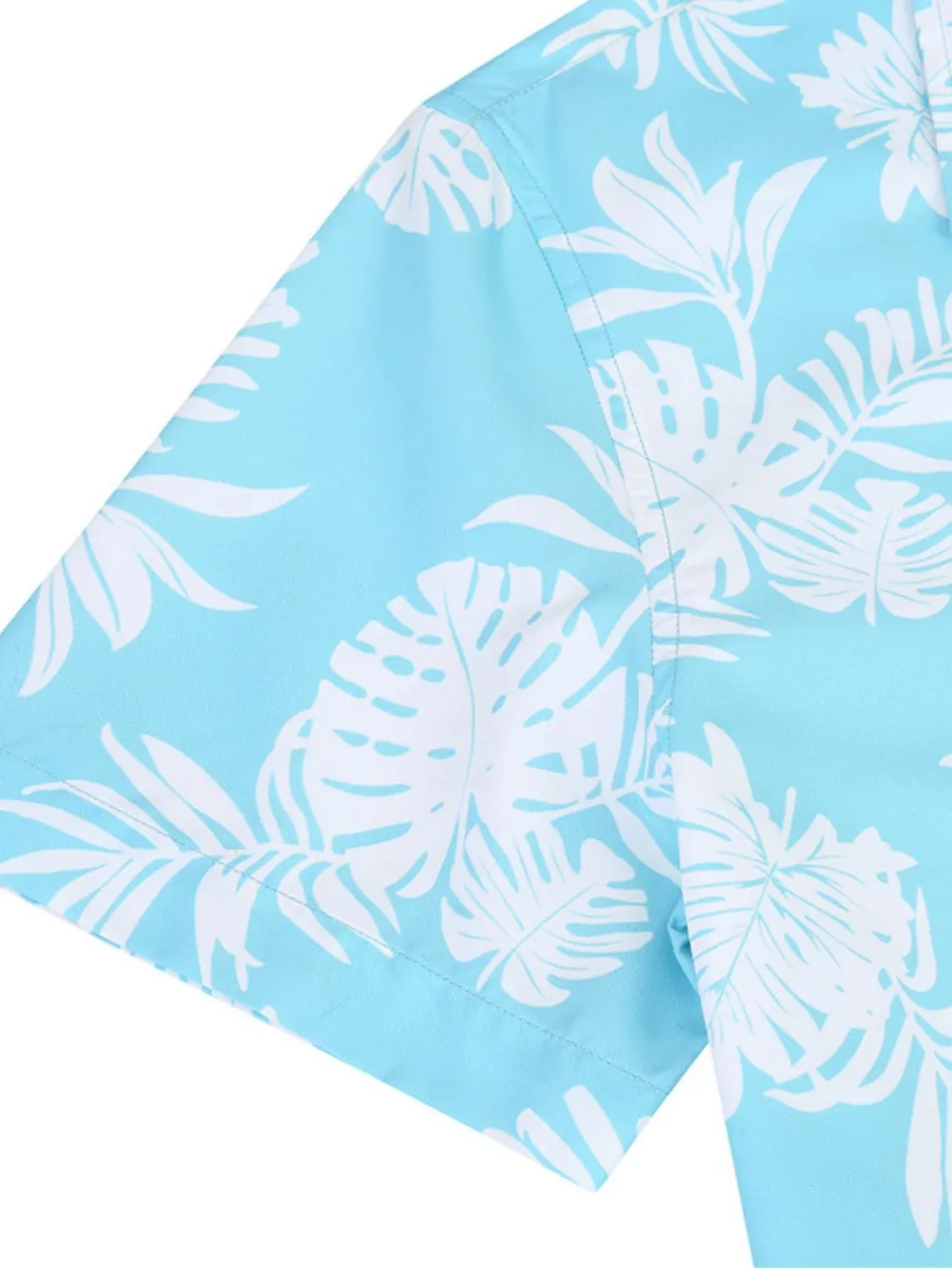 Men's Hawaiian Print Short Sleeve Button Down Shirt, image 6