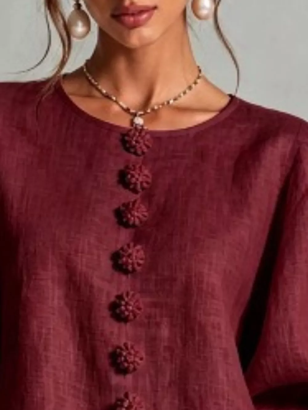 3D Floral 3/4 Sleeve Mini Dress, image 20