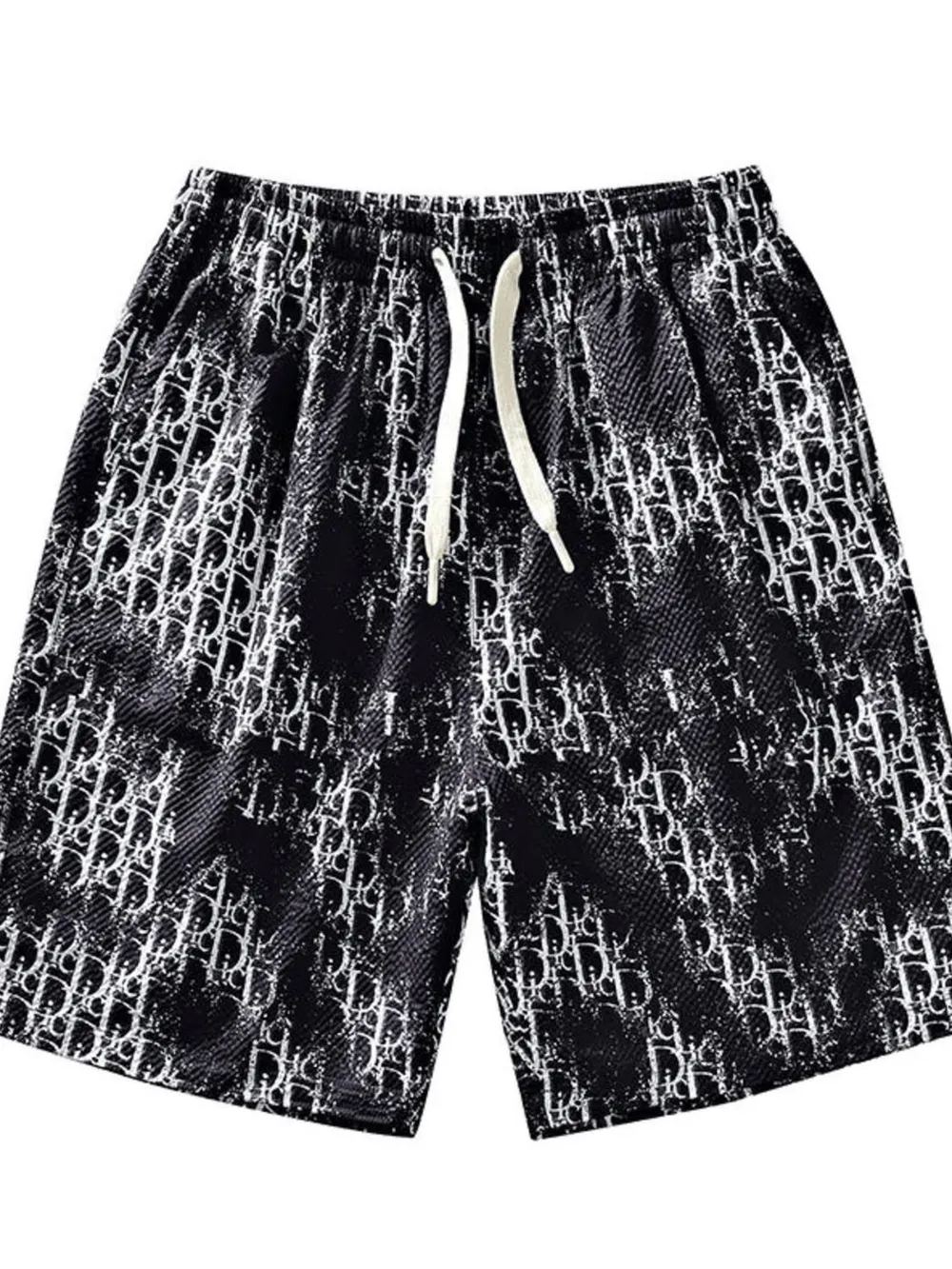 Men's Plus Size Abstract Print Drawstring Shorts
