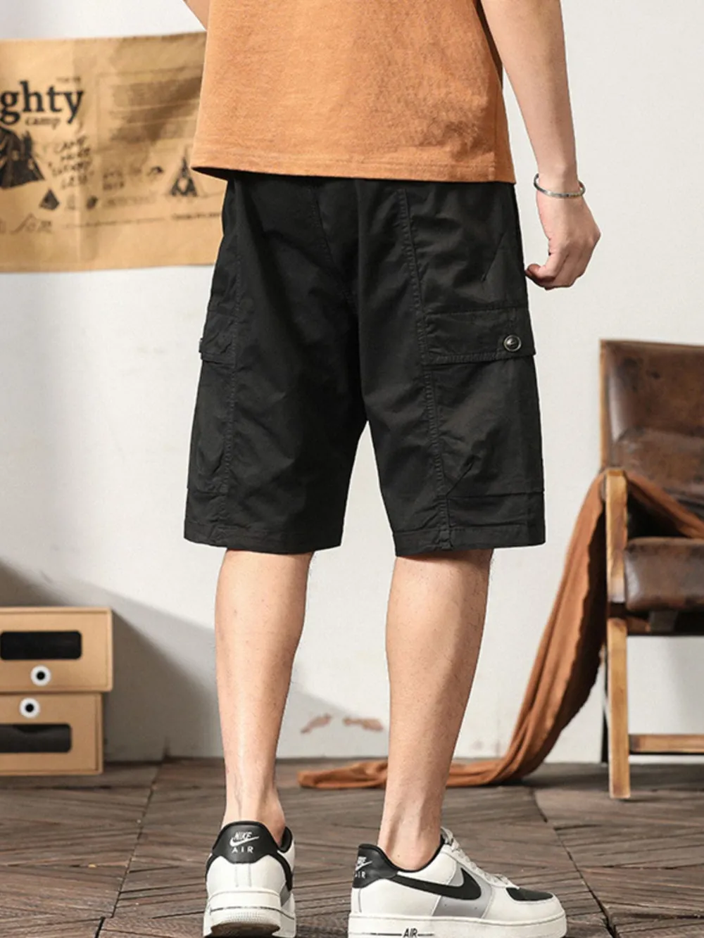 Men's Loose Fit Cargo Shorts, image 5